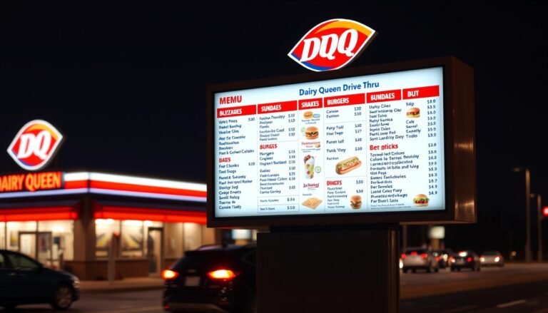 dairy queen drive thru menu