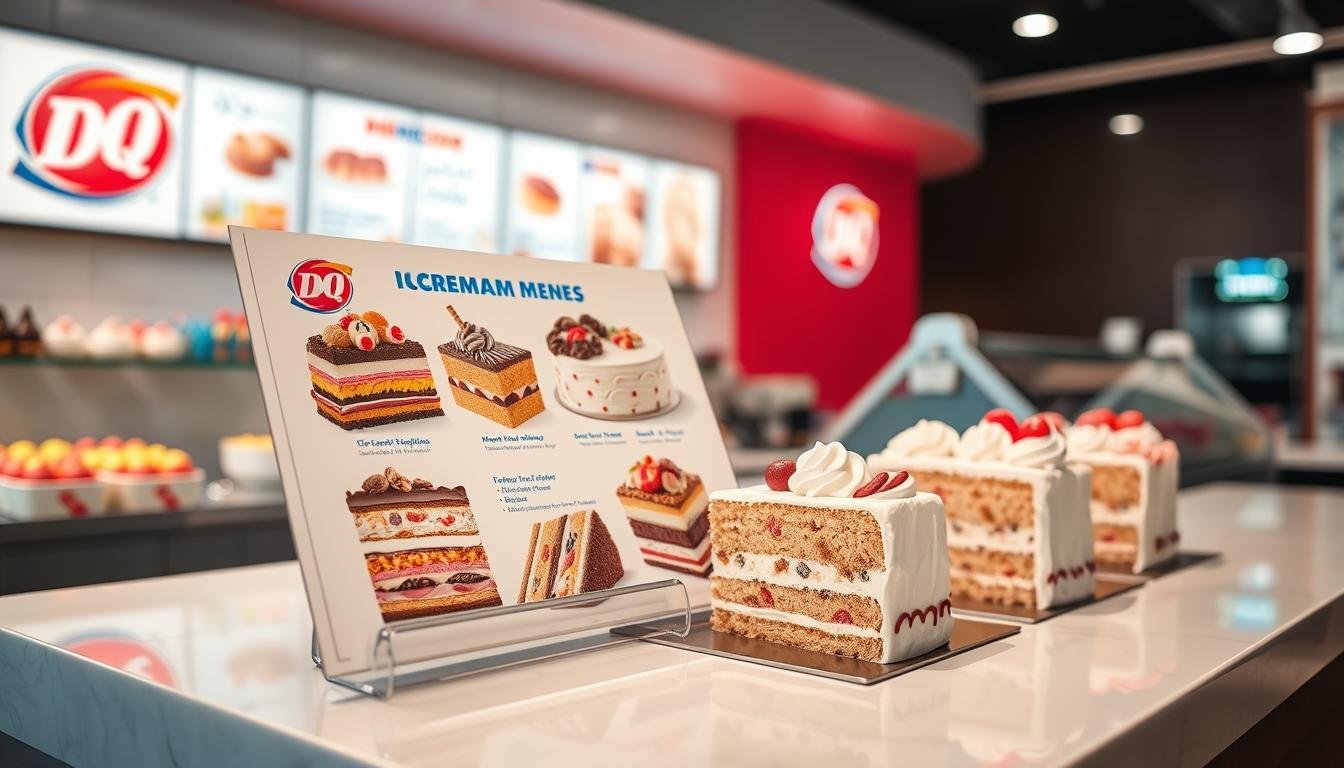 dairy queen ice cream cake menu
