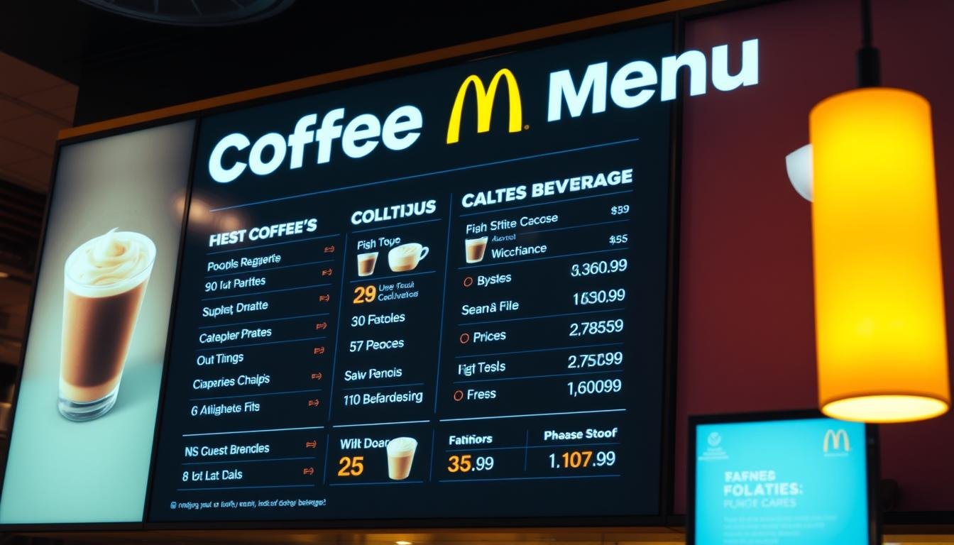 mcdonald's coffee menu prices