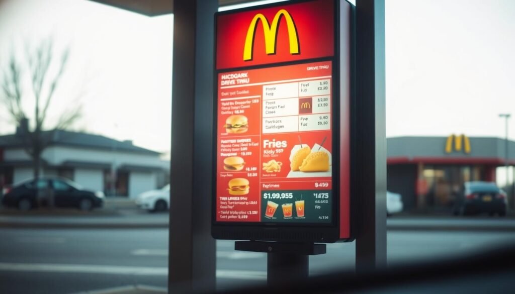 mcdonald's drive thru menu near me
